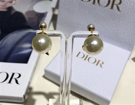 christian dior cd earrings|christian dior double pearl earrings.